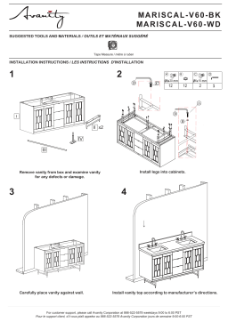 Avanity MARISCAL-V60-WD Mariscal 60 in. W x 21 in. D Bathroom Vanity Cabinet Only Guide d'installation