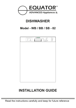 Equator SB 82 (Silver) 24 in. Built-In Dishwasher Guide d'installation