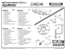 Milescraft 1206 Sign Crafter Complete Sign Making Router Jig Template Kit Mode d'emploi