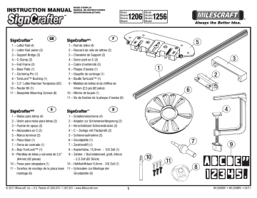 Milescraft 1206 Sign Crafter Complete Sign Making Router Jig Template Kit Mode d'emploi | Fixfr