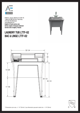 Unbranded 240204 Zion 32.25 in. x 22 in. Free-Standing Polypropylene Laundry Tub spécification