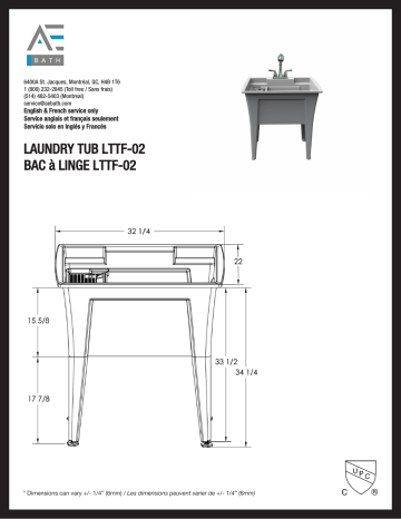 Unbranded 240204 Zion 32.25 in. x 22 in. Free-Standing Polypropylene Laundry Tub spécification | Fixfr