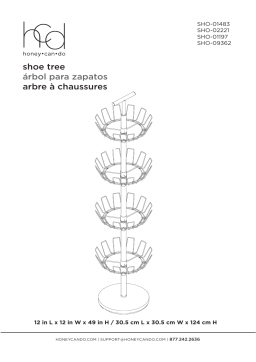 Honey-Can-Do SHO-09362 Chrome Steel 4-Tier 24-Pair Shoe Tree Mode d'emploi