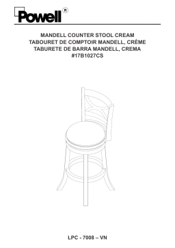 Powell Company HD1133B19CS Lopez Counter Stool Mode d'emploi