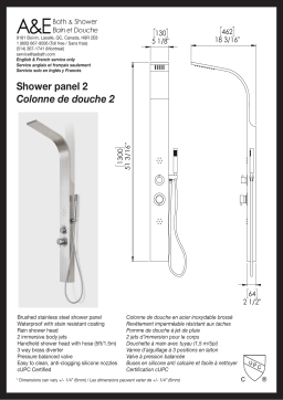 A&E 240141 Capri II Shower Panel System spécification