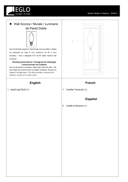 Eglo 203545A De Velde 5 in. Matte Nickel Sconce Mode d'emploi