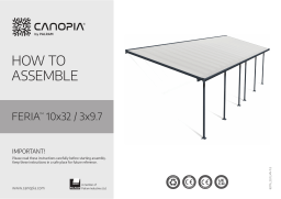 Canopia by Palram 702669 Feria 10 ft. x 32 ft. Gray/Clear Aluminum Patio Cover Mode d'emploi