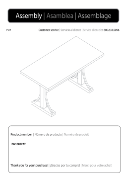 Southern Enterprises HD447162 Carden 30 in. Rectangle Black and Gray Finish MDF Top 4 Person Dining Table Mode d'emploi