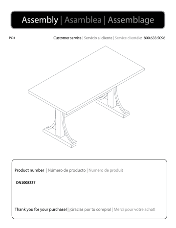 Southern Enterprises HD447162 Carden 30 in. Rectangle Black and Gray Finish MDF Top 4 Person Dining Table Mode d'emploi | Fixfr