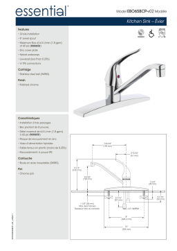 Keeney EBO65BCP Belanger Single-Handle Standard Kitchen Faucet spécification