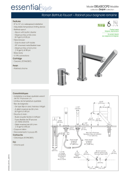 Keeney DEL43CCP2 Belanger Single-Handle Deck-Mount Roman Tub Faucet spécification