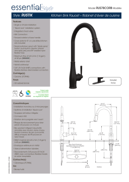 Keeney RUS78CORB Belanger RUS78CORB Single Handle Pull-Down Sprayer Kitchen Faucet spécification