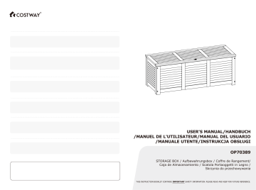 Alpulon ZY1C0202 47 Gal. Acacia Wood Deck Outdoor Storage Bench Box Guide d'installation | Fixfr