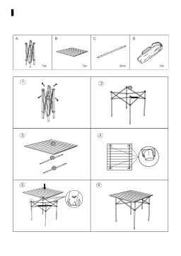 ANGELES HOME CK28-OP38 Square Aluminum Picnic Table Mode d'emploi