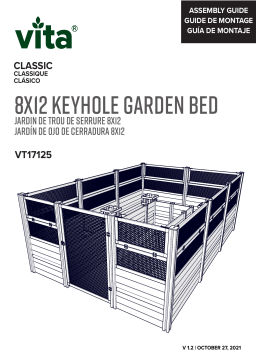 Vita VT17125 Classic 12 ft. x 8 ft. x 4 ft. White, Vinyl, Keyhole Composting Garden Mode d'emploi