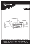 Outsunny 860-246 White 5-Piece Aluminum Patio Conversation Set Mode d'emploi