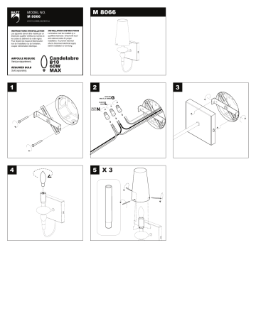 BAZZ M8066 Titane Series Conic Wall Fixture Guide d'installation | Fixfr