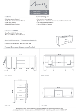 Avanity COVENTRY-V72-NT Coventry 72 in. Vanity Cabinet Only spécification