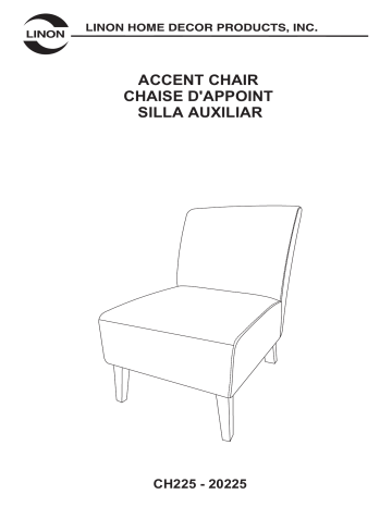 Linon Home Decor THD03278 Eucalyptus Tie Dye Polyester Accent Chair Mode d'emploi | Fixfr