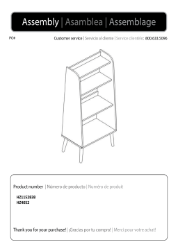 SEI Furniture HD384047 Berritza 44.5 in. Natural Brown Wood 4-Shelf Standard Bookcase Mode d'emploi