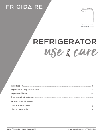 Frigidaire EFMIS183-SS 15-Can Retro Mini Beverage Cooler Guide d'installation | Fixfr