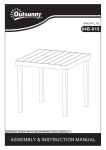 Outsunny 84B-918BK Black Square Aluminum Outdoor Dining Table for Garden Lawn Backyard Mode d'emploi