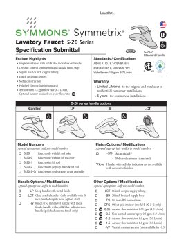 Symmons S-20-2-BH-1.0 Symmetrix 4 in. Centerset Single-Handle Bathroom Faucet spécification