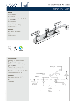 Keeney EBU65WCP Belanger 2-Handle Standard Kitchen Faucet spécification