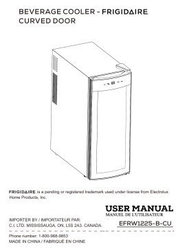 Frigidaire EFRW1225-B-CU 25 in. 12-Bottle or 26-Can Curved Door Beverage Cooler Mode d'emploi