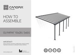 Canopia by Palram 704577 Olympia 10 ft. x 28 ft. Gray/Bronze Aluminum Patio Cover Mode d'emploi