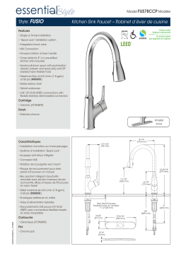 Keeney FUS78CCP Belanger Single-Handle Pull-Down Sprayer Kitchen Faucet spécification