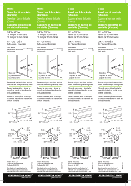 Prime-Line M 6093 32 in., Chrome, Tub and Shower Towel Bar and Bracket Mode d'emploi