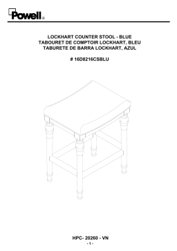 Powell Company HD1098D19CS Collins Counter Stool Mode d'emploi