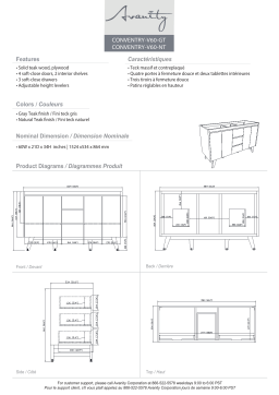 Avanity COVENTRY-VS61-NT Coventry 61 in. Vanity spécification