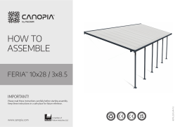 Canopia by Palram 702727 Feria 10 ft. x 28 ft. White/White Aluminum Patio Cover Mode d'emploi