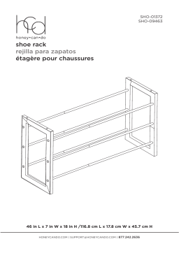 Honey-Can-Do SHO-09463 18 in. H 12-Pair Natural Steel and Wood Shoe Rack Mode d'emploi