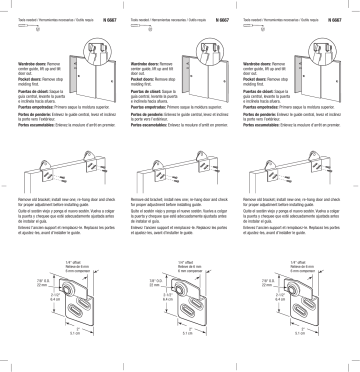 Prime-Line N 6667 By-pass Closet Door Top-Hung Front Rollers and Brackets, Atlas (2-pack) Mode d'emploi | Fixfr