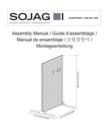 Sojag 099-9167528 PRIVADESA #50G/CJ2020 4 ft. x 6 ft. Privacy Panel Manuel utilisateur | Fixfr