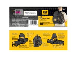 CAT 980197N 18 in. 31-Pocket Pro Tool Backpack Mode d'emploi