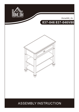 HOMCOM 837-046V80GY 29.75 in. Grey 31.75 in. H Wooden Retangular Console Table Mode d'emploi