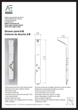 A&E 240190 Capri VIII 3-Jet Shower Panel System spécification