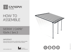 Canopia by Palram 705329 Sierra 10 ft. x 14 ft. Gray/Bronze Aluminum Patio Cover Mode d'emploi
