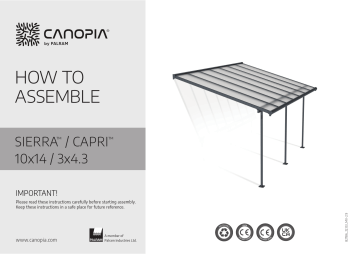 Canopia by Palram 705329 Sierra 10 ft. x 14 ft. Gray/Bronze Aluminum Patio Cover Mode d'emploi | Fixfr