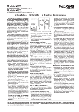 Zurn 1-975XL 1 in. Brass Reduced-Pressure Backflow Preventer Guide d'installation