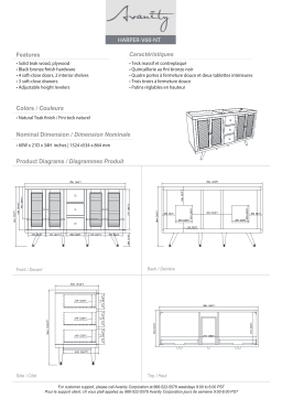 Avanity HARPER-V60-NT Harper 60 in. Vanity Cabinet Only spécification