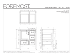 Foremost EHWV3022D Everleigh 30 in. W x 22 in. D x 33.4 in. H Bath Vanity Cabinet Only sp&eacute;cification