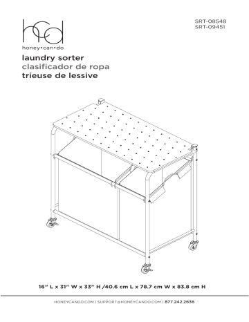 Honey-Can-Do SRT-09451 Gray Steel Uneven Clothes Sorter Mode d'emploi | Fixfr