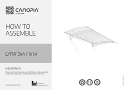 Canopia by Palram 703596 Lyra 3 ft. x 4 ft. White/Diffused Door and Window Fixed Awning Mode d'emploi