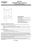 OSP Home Furnishings MET1529-BD23 Metro 29 in. Saddle Stool Mode d'emploi