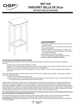 OSP Home Furnishings MET1529-BD23 Metro 29 in. Saddle Stool Mode d'emploi